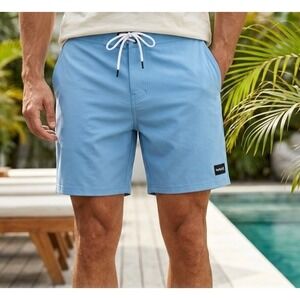 Hurley Phantom Board Shorts Mens 33 Light Blue Swim Trunks MBS0011070